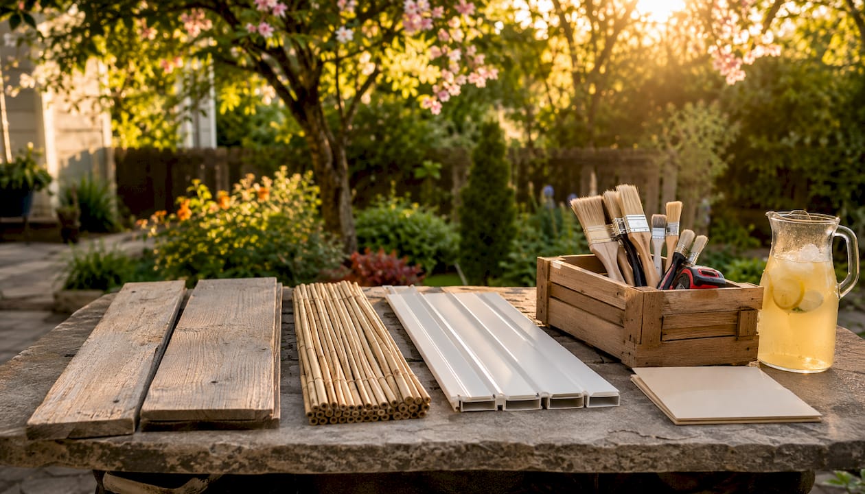 Samples of budget privacy fence materials