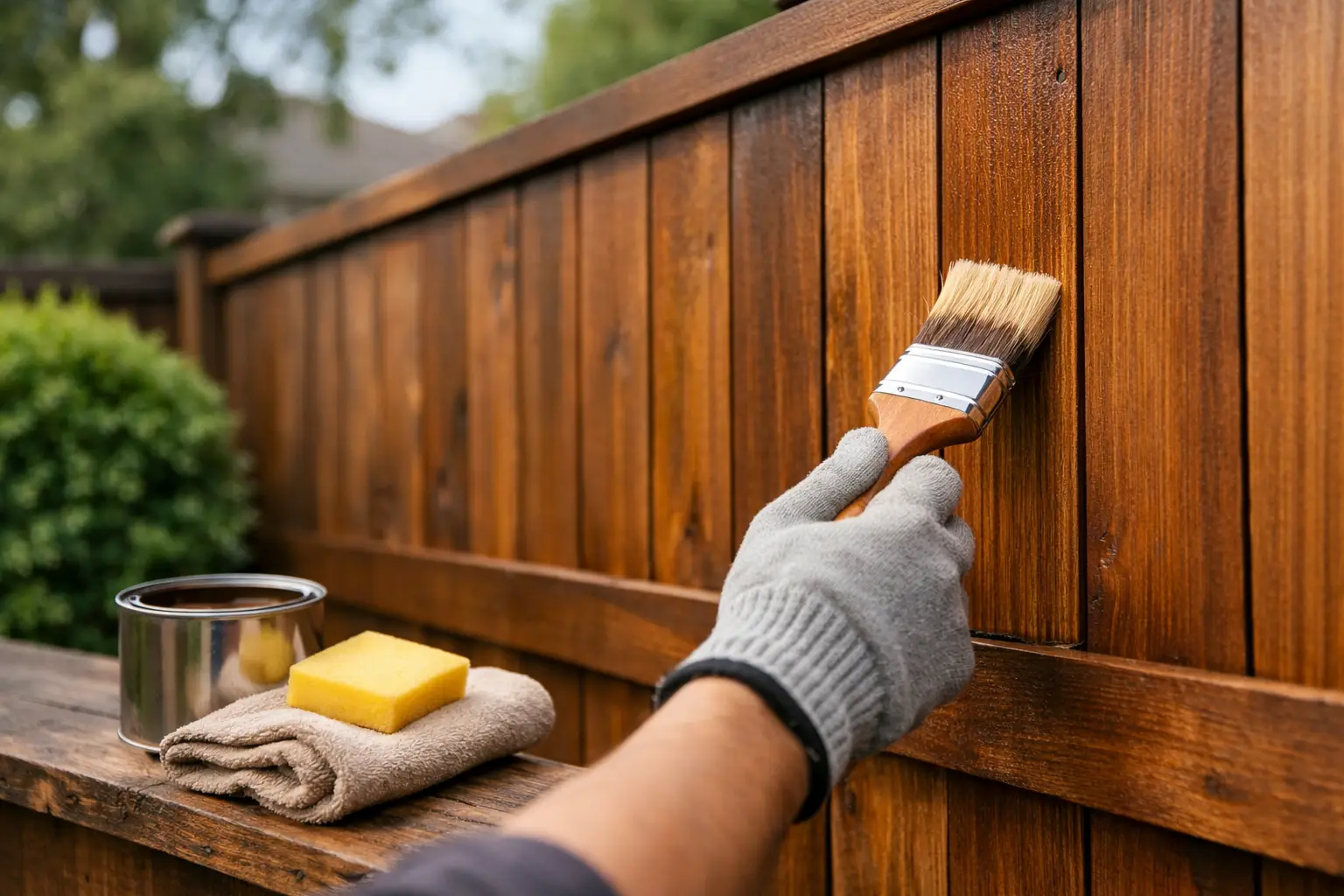How to Maintain Stained Wood Fence Panels