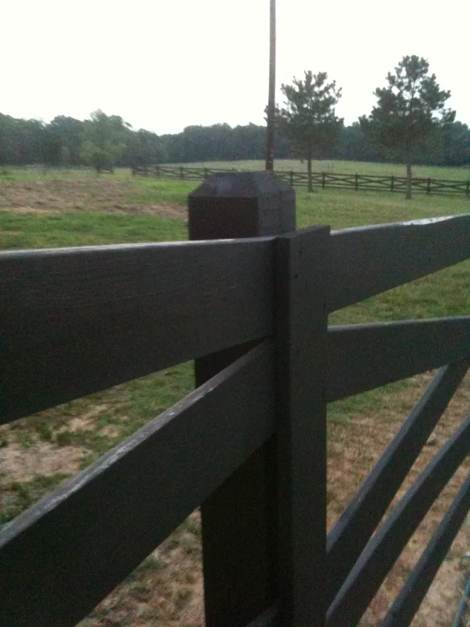 Ranch entrance gate on a rural property
