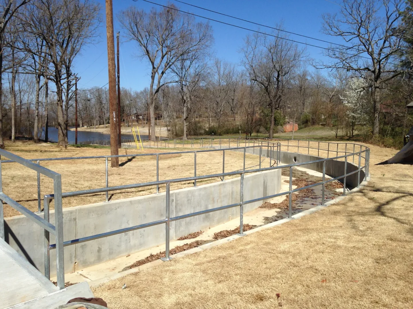 Modern Fence crew installing a rail system on a completed project