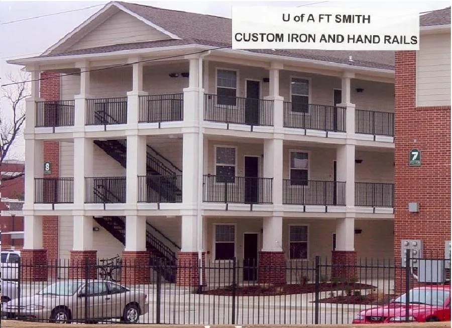 Custom iron fencing and handrails at University of Arkansas Fort Smith