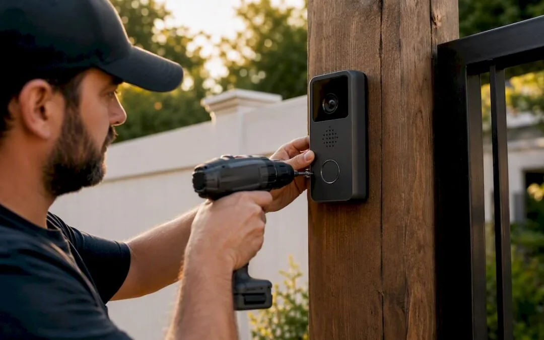 Entry equipment installed at an automatic gate