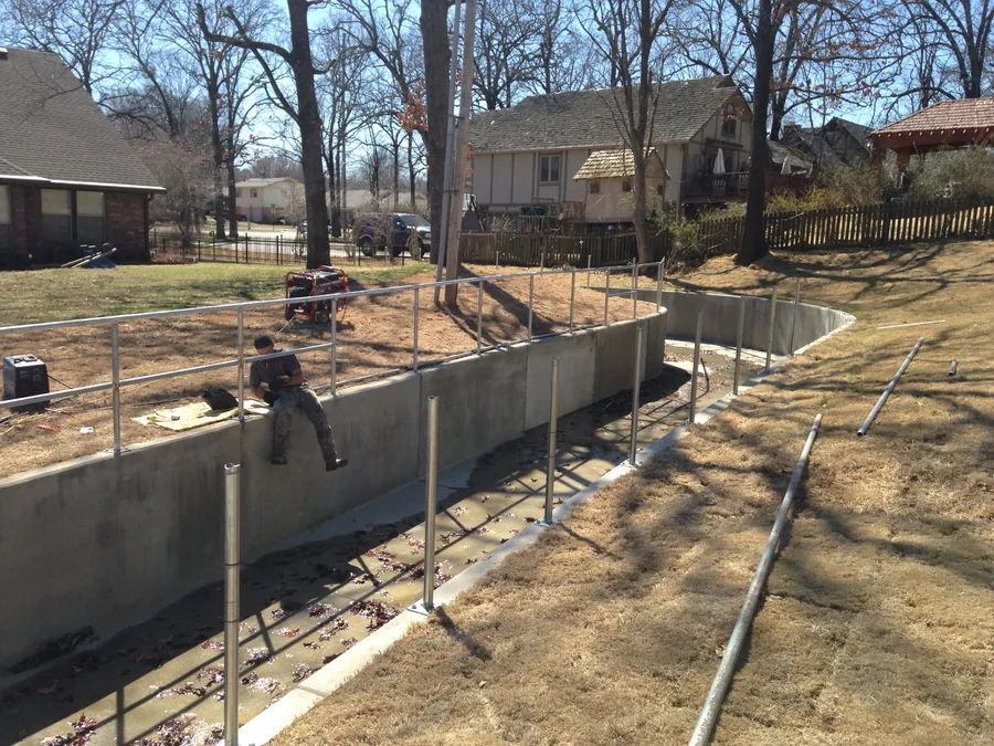 Security fencing around an industrial storage yard