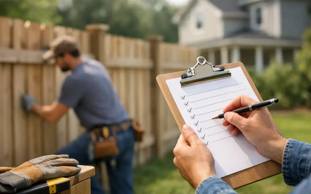 Residential Fence Contractor Checklist for Homeowners