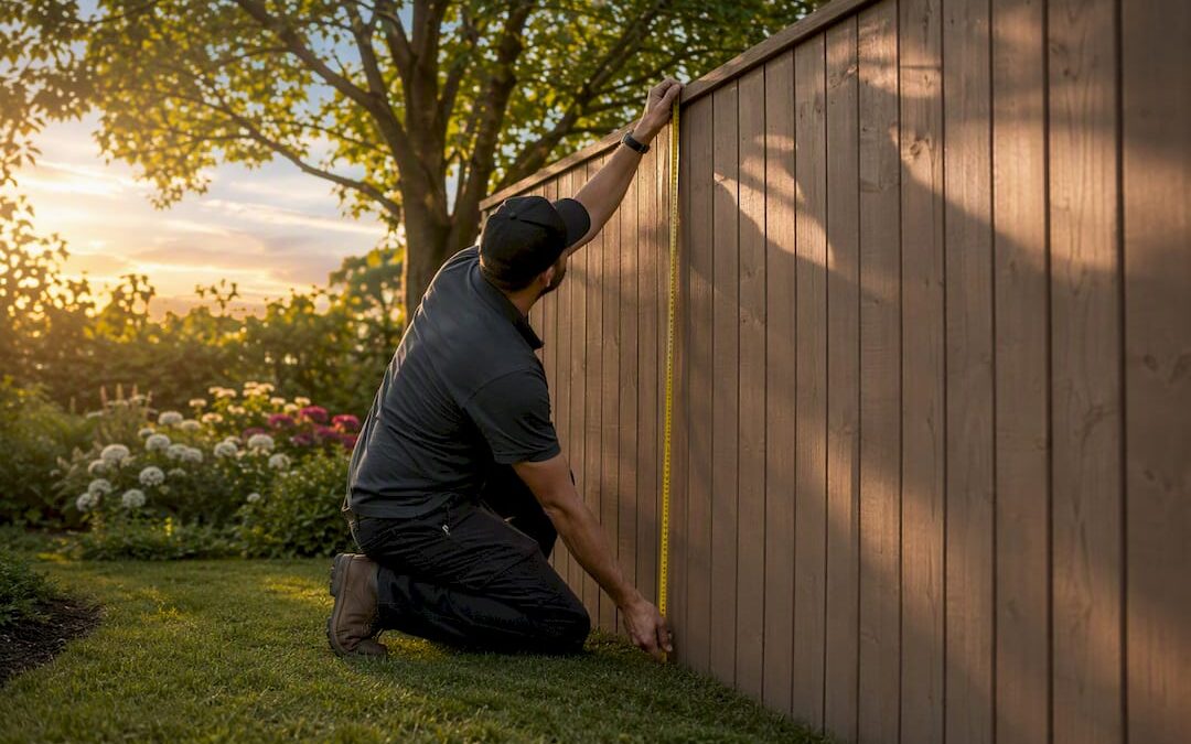 Measuring height of privacy fence